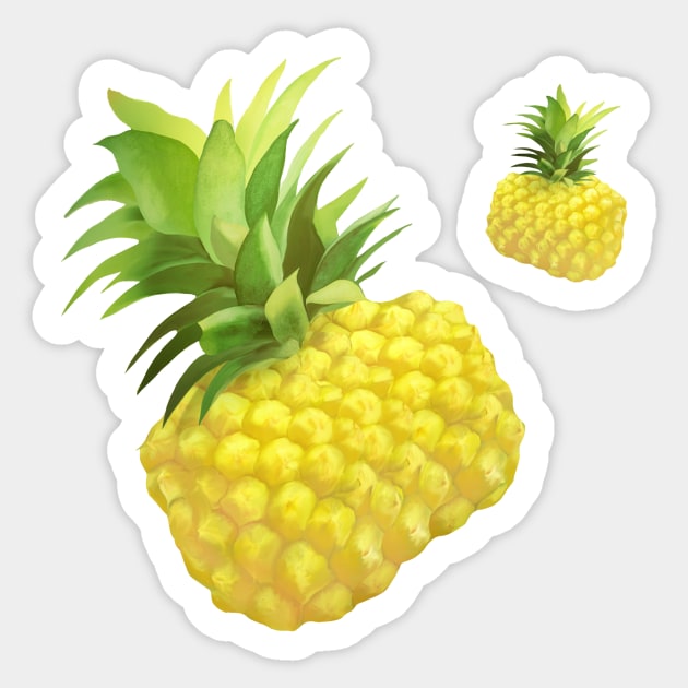 Pineapple Sticker by zkozkohi